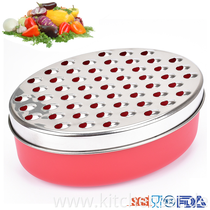 premium stainless steel grater with bowl